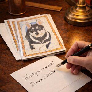 Siberian Husky Pup Blank Cards Set – 10 Cards & 10 Envelopes | Pipsqueak Product